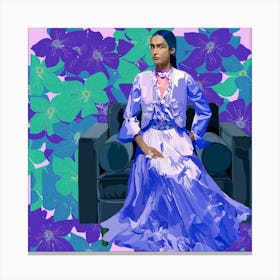 Lady in Purple Canvas Print