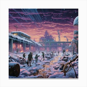 City Of Skeletons Canvas Print