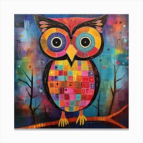 Colorful Owl 1 Canvas Print