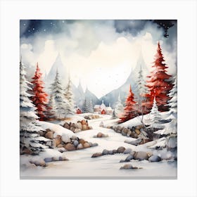 Ephemeral Tidings: Vibrant Christmas 2 Canvas Print
