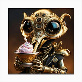 Steampunk alien Canvas Print