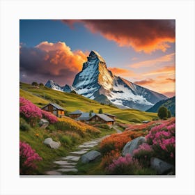 Matterhorn At Sunset Canvas Print