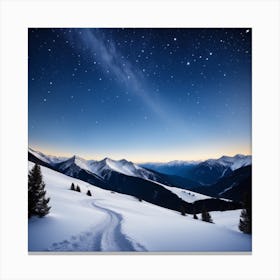 Night In The Mountains 2 Canvas Print