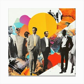 Group Of Men In Suits Canvas Print