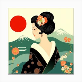 Geisha Woman 2 Canvas Print