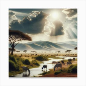 Savannah Landscape Canvas Print