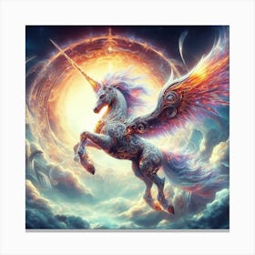 Unicorn In The Sky Canvas Print