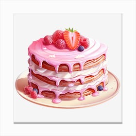 Cake With Berries 2 Canvas Print