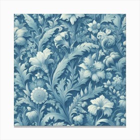 Blue Floral Canvas Print