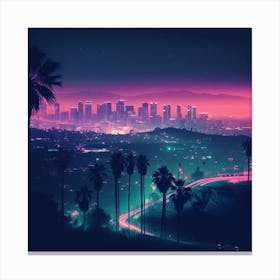 Cityscape At Night Canvas Print