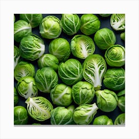 Frame Created From Brussels Sprouts On Edges And Nothing In Middle Miki Asai Macro Photography Clo (9) Canvas Print