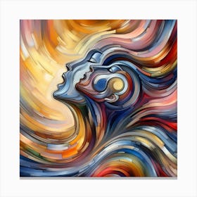 Abstract Of A Woman'S Head 1 Canvas Print