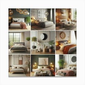 Collage Of Bedroom Images 1 Canvas Print