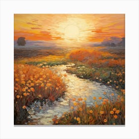 Sunset Over California Canvas Print