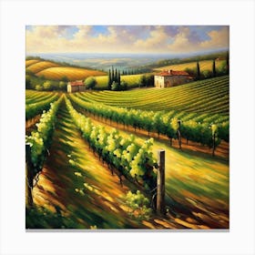 Tuscan Vineyard 3 Canvas Print