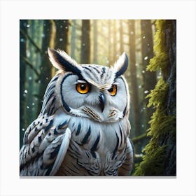 Owl In The Forest 74 Canvas Print