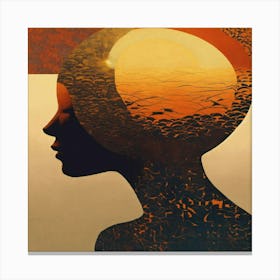 Silhouette Of A Woman Canvas Print