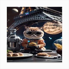 Space cat Canvas Print