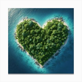 Heart Shaped Island Canvas Print
