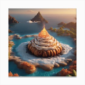 Island Of Fire Canvas Print