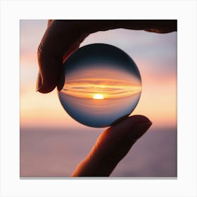 Reflection In A Glass Ball Canvas Print