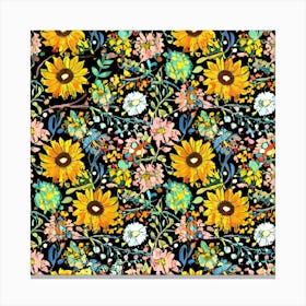 Floyeres Motif Panting Canvas Print