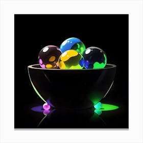 Colorful Balls In A Bowl Canvas Print