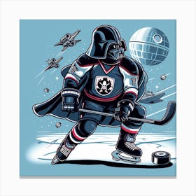 Darth Vader Playing Hockey Star Wars Art Print Canvas Print