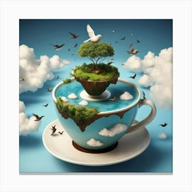 3d Coffee Cup 3 Canvas Print