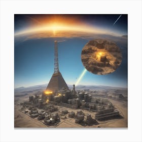 City In Space Canvas Print