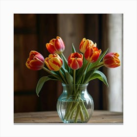 Tulips In A Vase 1 Canvas Print