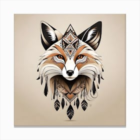 Tribal Fox 2 Canvas Print