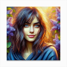 Lila Painting 1 Canvas Print