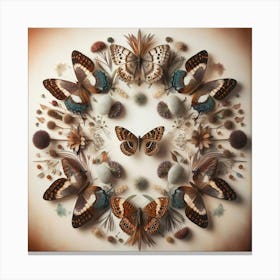 Butterflies In A Circle Canvas Print