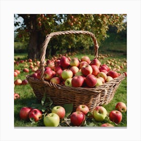 Basket Of Apples 2 Canvas Print