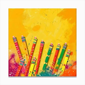 Colorful Pencils Canvas Print