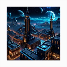 City At Night 3 Canvas Print