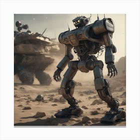 Robots In The Desert 16 Canvas Print