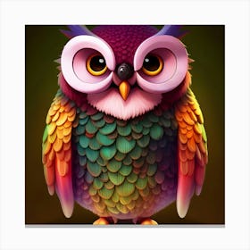 Colorful Owl 14 Canvas Print