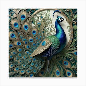 Peacock 25 Canvas Print