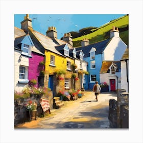 Holiday Cottages in Summer Canvas Print