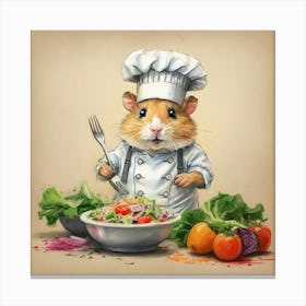 Chef Hamster 14 Canvas Print