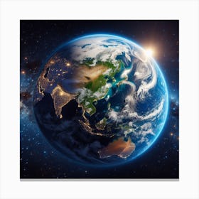 Earth From Space 1 Canvas Print