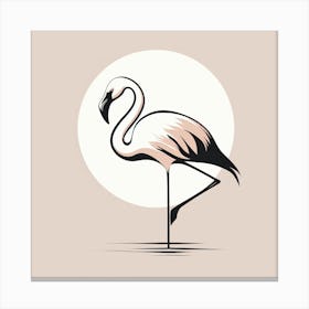 Flamingo drawing 2 Canvas Print