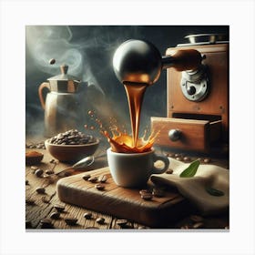 Coffee Pouring 51 Canvas Print