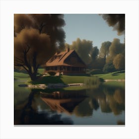 House On The Lake 1 Canvas Print