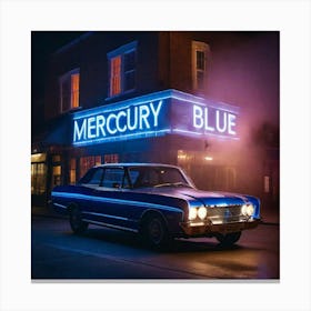 Blue mercury car Canvas Print