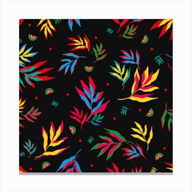 Colorful Leaves Pattern Canvas Print