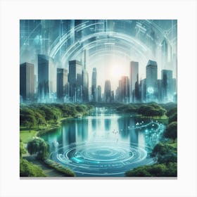 Futuristic Cityscape3 Canvas Print