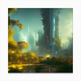 Futuristic City 4 Canvas Print